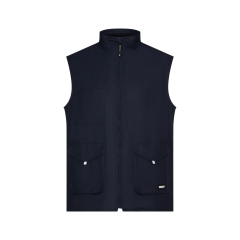 Gilet hiver sans manches polaire stretch multipoches Marine – Dassy Morris