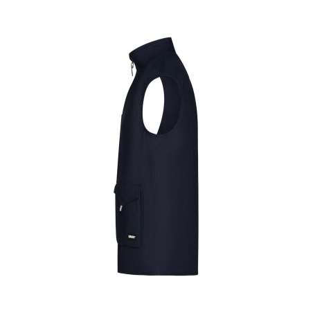 Gilet hiver sans manches polaire stretch multipoches Marine – Dassy Morris