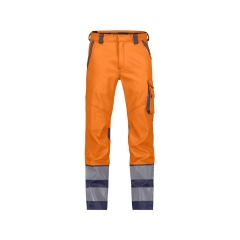 Pantalon haute visibilité stretch multipoches classe 2 Orange fluo/marine ciment – Dassy Minnesota