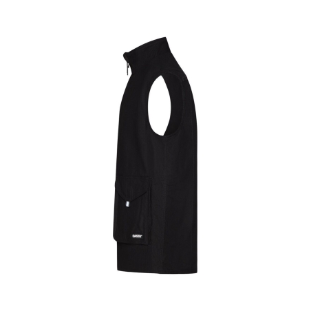 Gilet hiver sans manches polaire stretch multipoches Noir – Dassy Morris