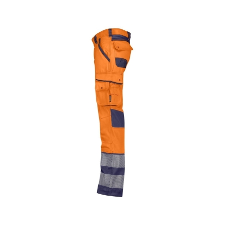 Pantalon haute visibilité stretch multipoches classe 2 Orange fluo/marine ciment – Dassy Minnesota