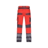 Pantalon haute visibilité stretch multipoches classe 2 Rouge fluo/gris ciment – Dassy Minnesota