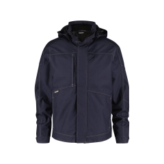 Veste hiver imperméable coupe-vent capuche amovible matelassée Marine – Dassy Minsk
