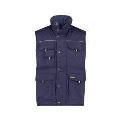 Gilet hiver doublure polaire multipoches avec biais réfléchissants Marine – Dassy Mons