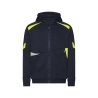 Sweat-shirt à capuche zippé haute visibilité 290 g/m² Marine/jaune – Dassy Santos
