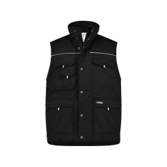 Gilet hiver doublure polaire multipoches avec biais réfléchissants Noir – Dassy Mons