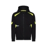Sweat à capuche zippé haute visibilité COPES 80 multipoches Noir/jaune – Dassy Santos
