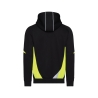 Sweat à capuche zippé haute visibilité COPES 80 multipoches Noir/jaune – Dassy Santos