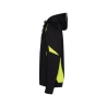 Sweat à capuche zippé haute visibilité COPES 80 multipoches Noir/jaune – Dassy Santos