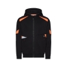 Sweat zippé à capuche double couche bandes réfléchissantes Noir/orange – Dassy Santos