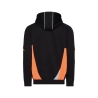 Sweat zippé à capuche double couche bandes réfléchissantes Noir/orange – Dassy Santos
