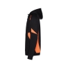 Sweat zippé à capuche double couche bandes réfléchissantes Noir/orange – Dassy Santos