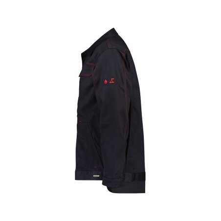 Veste de travail ignifugée 100% coton 340 g/m² Noir – Dassy Montana