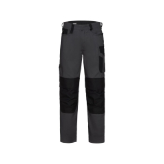 Pantalon de travail multipoches poches genoux Cordura® Gris/noir coupe longue – Dassy Ponti