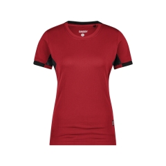 T-shirt de travail femme respirant anti-UV UPF 50+ Rouge/noir – Dassy Nexus Next Women