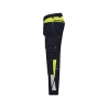 Pantalon de travail stretch multipoches avec poches genoux Bleu nuit/jaune fluo coupe courte – Dassy Shanghai