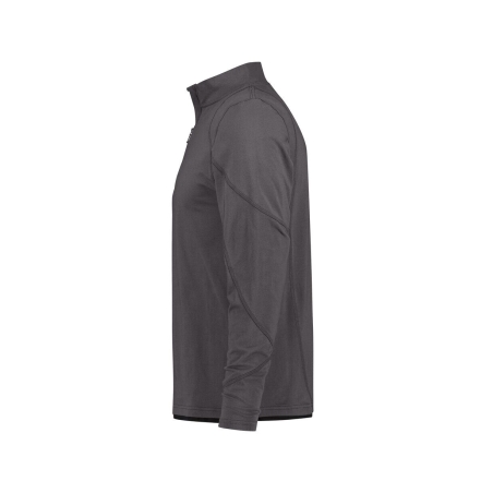 T-shirt manches longues col rond stretch coton élasthanne Gris anthracite/noir – Dassy Sonic