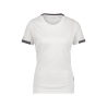 T-shirt de travail femme manches courtes anti-UV UPF 50+ Blanc/gris anthracite – Dassy Nexus Women