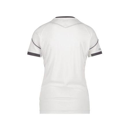 T-shirt de travail femme manches courtes anti-UV UPF 50+ Blanc/gris anthracite – Dassy Nexus Women