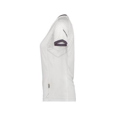 T-shirt de travail femme manches courtes anti-UV UPF 50+ Blanc/gris anthracite – Dassy Nexus Women