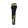 Pantalon de travail stretch multipoches avec poches genoux Noir/jaune fluo coupe courte – Dassy Shanghai
