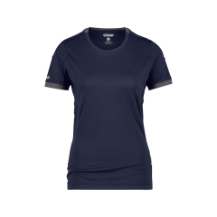 T-shirt de travail femme manches courtes anti-UV UPF 50+ Bleu nuit/gris anthracite – Dassy Nexus Women