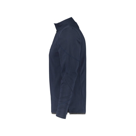 T-shirt manches longues col rond stretch coton élasthanne Bleu nuit/gris anthracite – Dassy Sonic