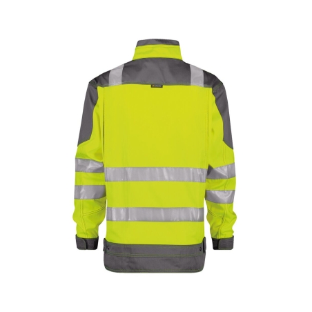 Veste de travail haute visibilité multipoches classe 3 Jaune fluo/gris ciment – Dassy Orlando