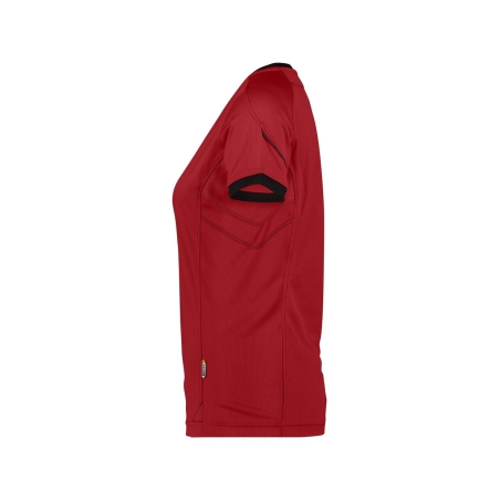 T-shirt de travail femme manches courtes anti-UV UPF 50+ Rouge/noir – Dassy Nexus Women