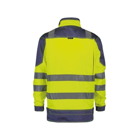 Veste de travail haute visibilité multipoches classe 3 Jaune fluo/marine – Dassy Orlando