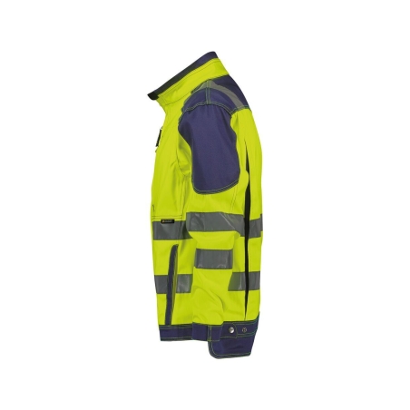 Veste de travail haute visibilité multipoches classe 3 Jaune fluo/marine – Dassy Orlando