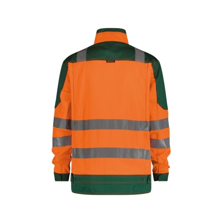 Veste de travail haute visibilité multipoches classe 3 Orange fluo/vert – Dassy Orlando