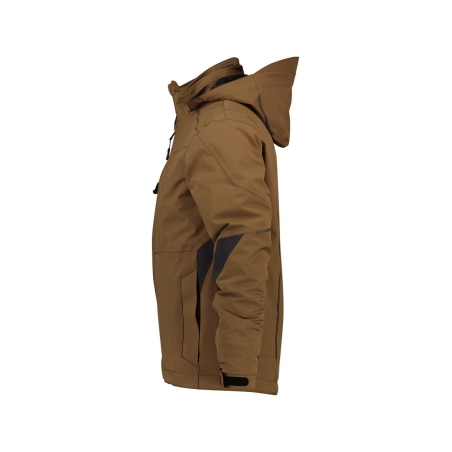 Veste hiver imperméable stretch grand froid capuche amovible Camel – Dassy Nordix