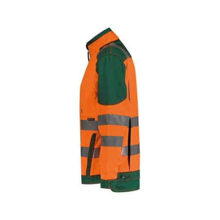 Veste de travail haute visibilité multipoches classe 3 Orange fluo/vert – Dassy Orlando