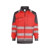 Veste de travail haute visibilité multipoches classe 3 Rouge fluo/gris ciment – Dassy Orlando