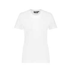 T-shirt de travail femme manches courtes col rond coton Blanc – Dassy Oscar Women