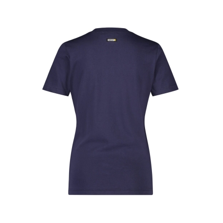 T-shirt de travail femme manches courtes col rond coton Marine – Dassy Oscar Women