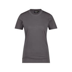 T-shirt de travail femme manches courtes col rond coton Gris ciment – Dassy Oscar Women