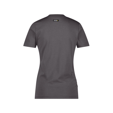 T-shirt de travail femme manches courtes col rond coton Gris ciment – Dassy Oscar Women