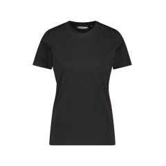 T-shirt de travail femme manches courtes col rond coton Noir – Dassy Oscar Women