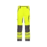 Pantalon été haute visibilité multipoches avec poches genoux Cordura Jaune fluo/gris ciment coupe longue – Dassy Odessa