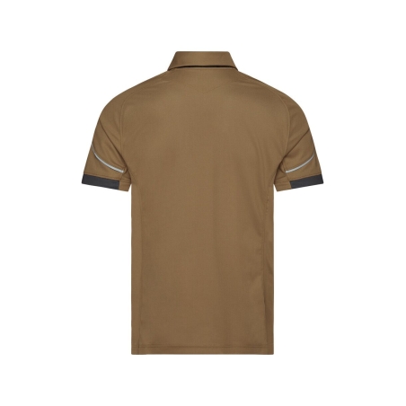 Polo de travail piqué respirant anti-UV UPF 50+ séchage rapide Camel/gris – Dassy Traxion Next