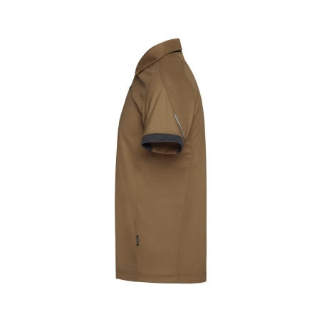 Polo de travail piqué respirant anti-UV UPF 50+ séchage rapide Camel/gris – Dassy Traxion Next