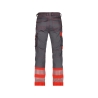 Pantalon stretch haute visibilité multipoches EN ISO 20471 classe 1 Gris ciment/rouge fluo coupe longue – Dassy Princeton