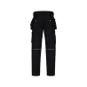 Pantalon de travail multipoches avec genouillères ajustables Noir coupe courte – Dassy Rossi ROS-N