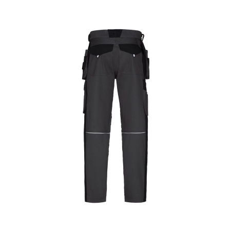 Pantalon de travail multipoches avec genouillères ajustables Gris/noir – Dassy Rossi