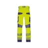 Pantalon été haute visibilité multipoches avec poches genoux Cordura Jaune fluo/marine coupe courte – Dassy Odessa