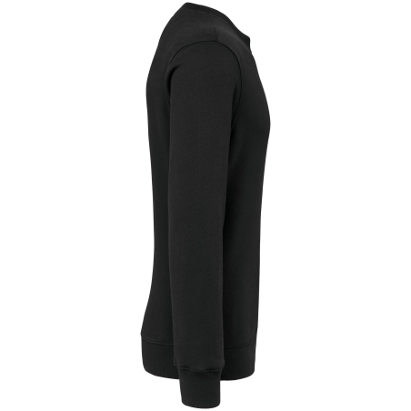Sweat-shirt col rond noir 280 g/m² unisexe Kariban – vue 3