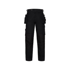 Pantalon de travail multipoches avec genouillères ajustables Noir – Dassy Rossi