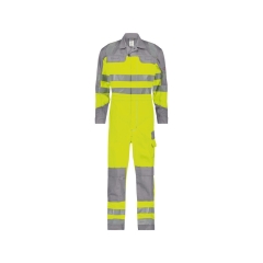 Combinaison de travail haute visibilité multinormes multipoches Jaune fluo/gris graphite – Dassy Spencer
